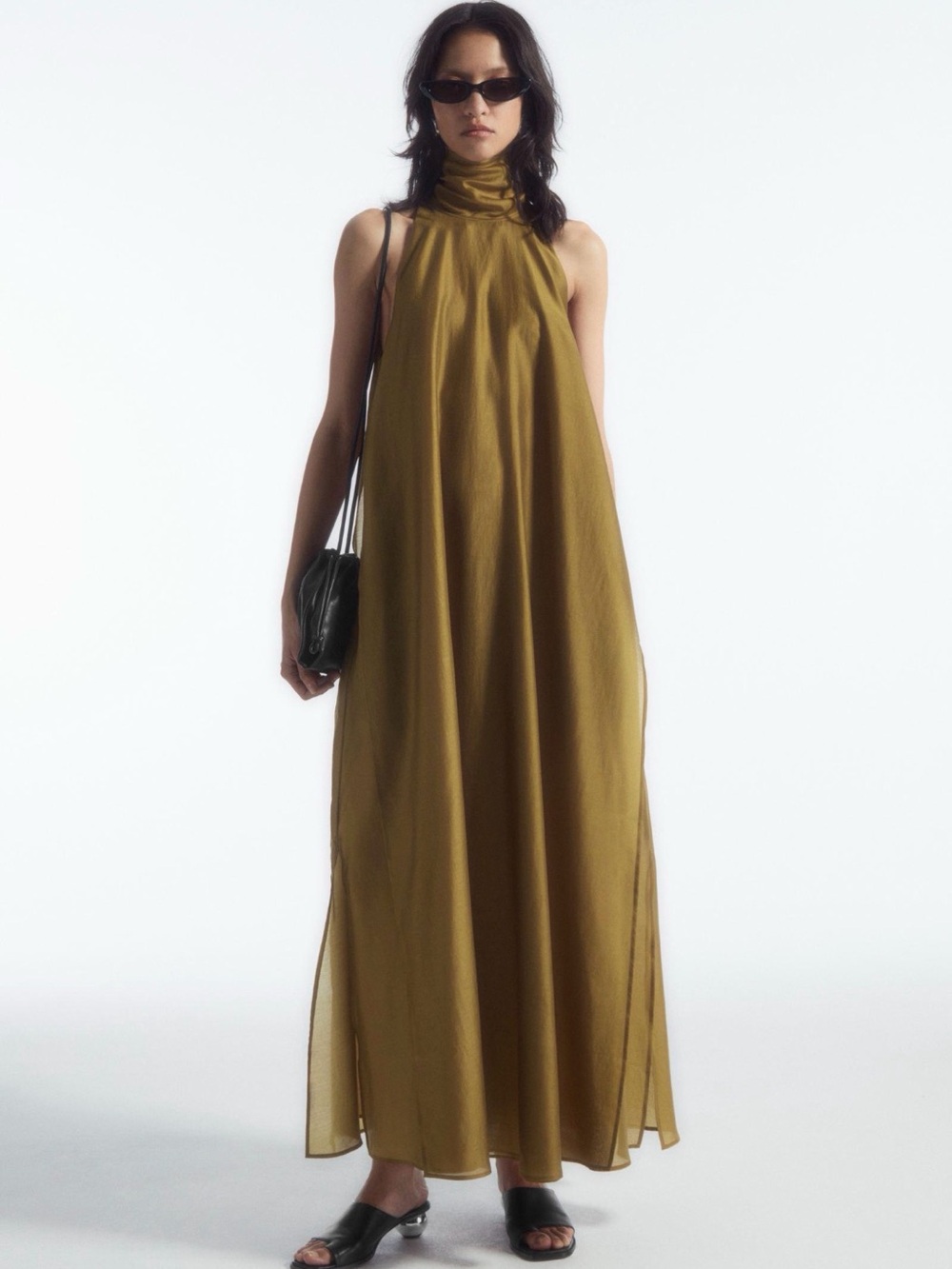 COS Halterneck A-Line Maxi Dress